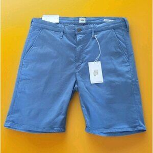 NWT (118$) EDWIN endurance mason short Slim chino in Bering sea SZ 28 Golf CR50